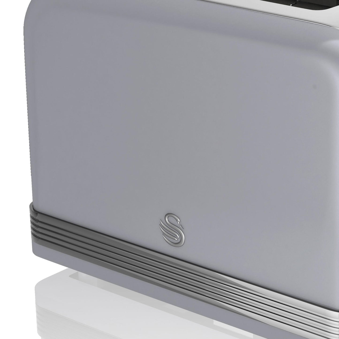Swan Retro Tostadora Pan Ranura Ancha 2 Rebanadas, Regulador Nivel De Tostado, Descongelación, St19010grneu, Gris 800w_5