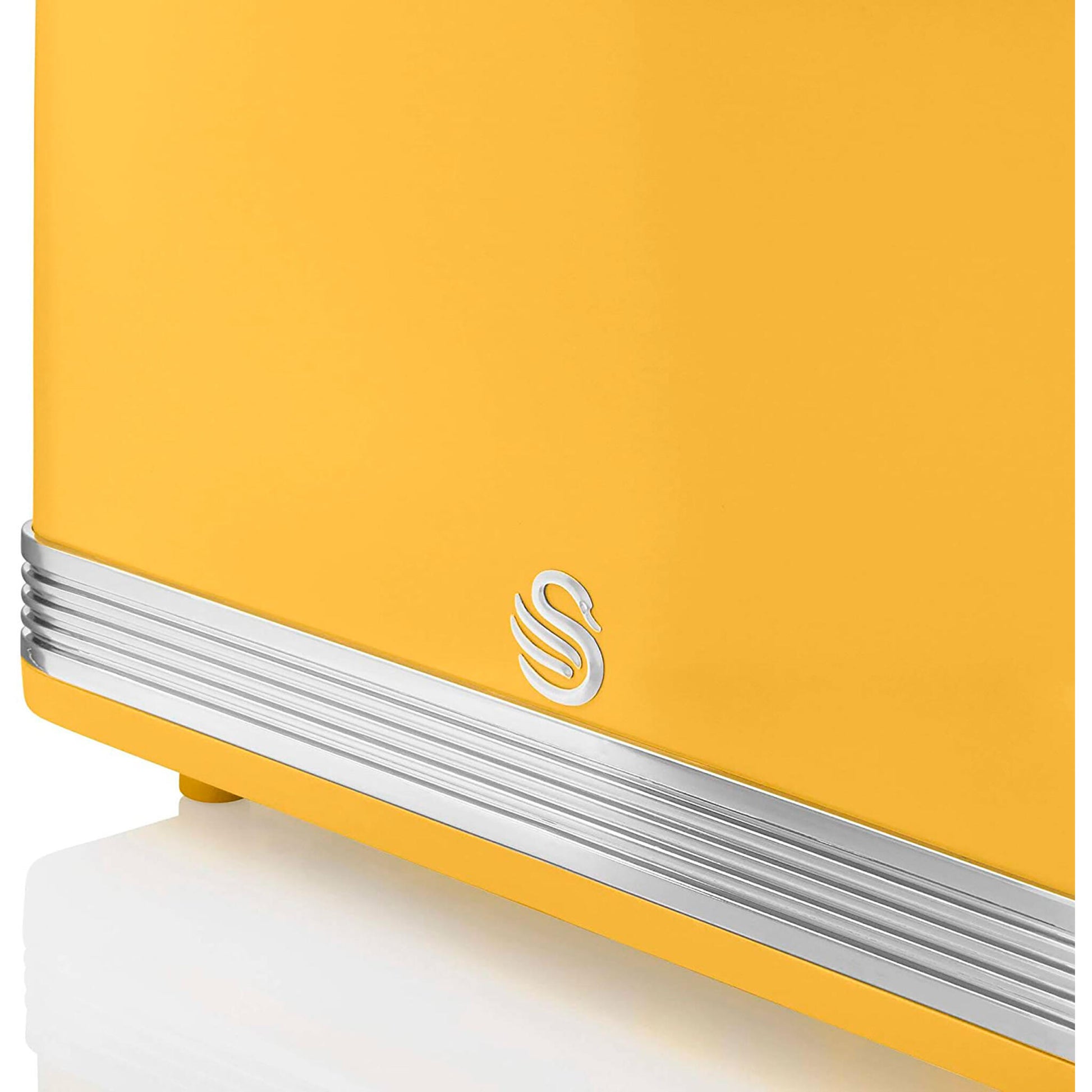 Swan Retro Tostadora Pan Ranura Ancha 2 Rebanadas, Regulador Nivel De Tostado, Descongelación, St19010yelneu, Amarillo_4