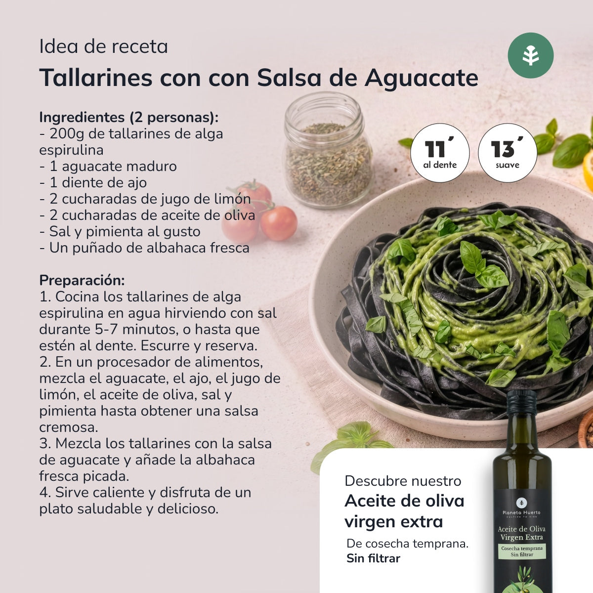 Tallarines de algas ECO Planeta Huerto 500gr
