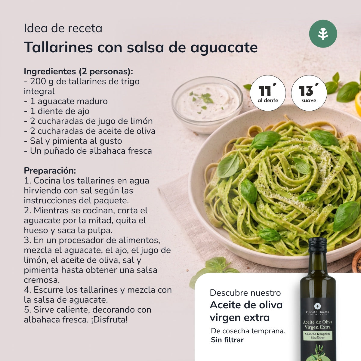 Tallarines de trigo ECO Planeta Huerto 500 g