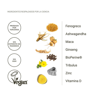 Testosterona natural hombre – maca, tribulus y ashwagandha para energía y vitalidad (120 cápsulas)_2