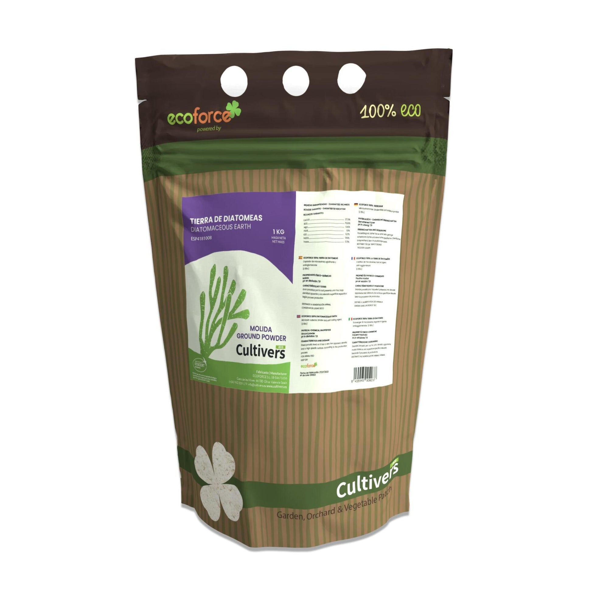 Tierra De Diatomeas Molida Cultivers 25 Kg_0