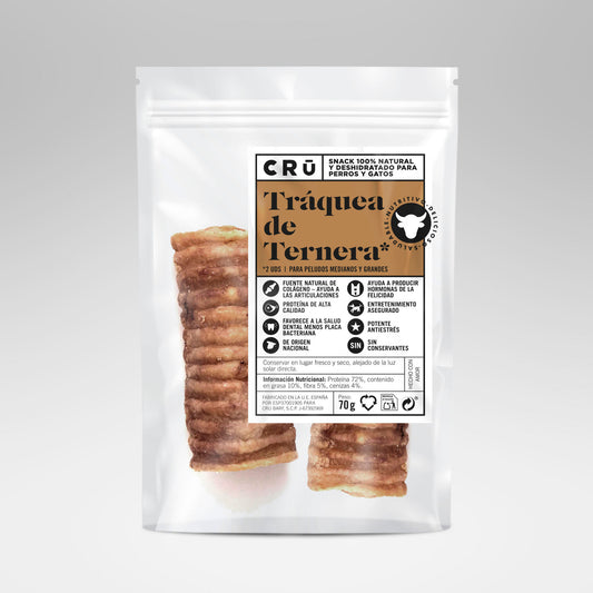 Tráquea De Ternera Deshidratada - Snack 100% Natural Para Perro_0