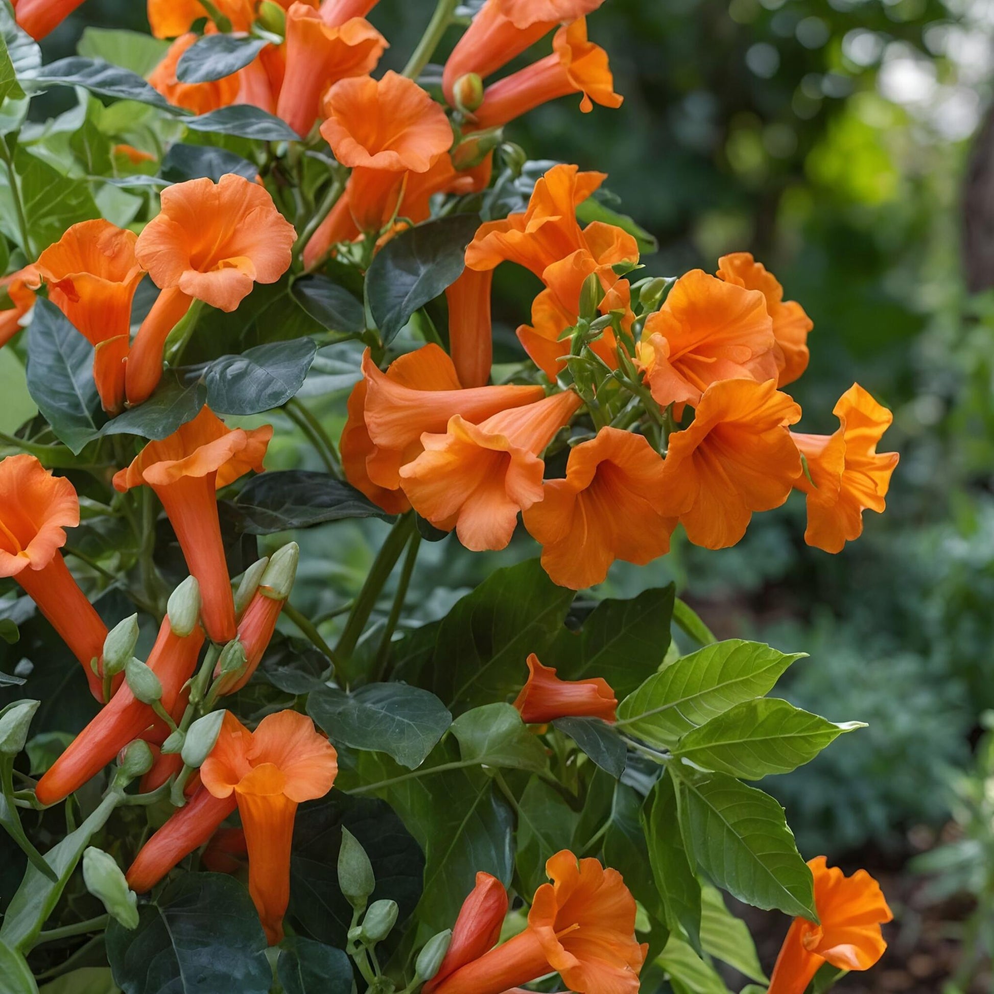 Trompeta Dorada - 2 Pzs - Campsis Radicans - Altura 110-120cm - ⌀17cm_3