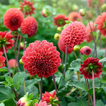 Tubérculos De Dalia - 4 Pzs - Dahlia 'bouqet Sunset'_4