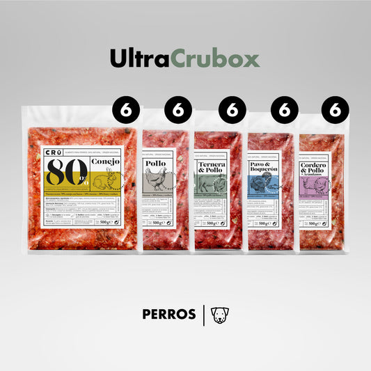 Ultra Cru Box - Menú De Dieta Barf Para Perro - 30 Paquetes_0