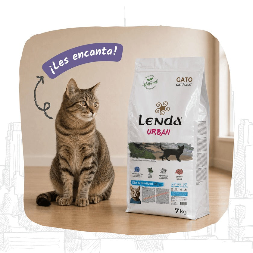 Pienso para Gatos de Interior Esterilizados Urban Lenda 2 kg