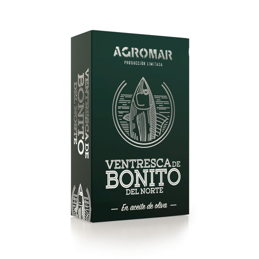 Ventresca De Bonito Del Norte De Temporada en Aceite De Oliva en Lata AGROMAR 81 g