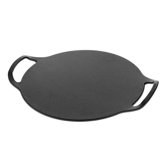 Victoria Plancha Cocina Para Pizza Hierro Fundido Curado Inducción, Sartén 38cm, Fuego, Barbacoa, Horno, 34474, Negro_0