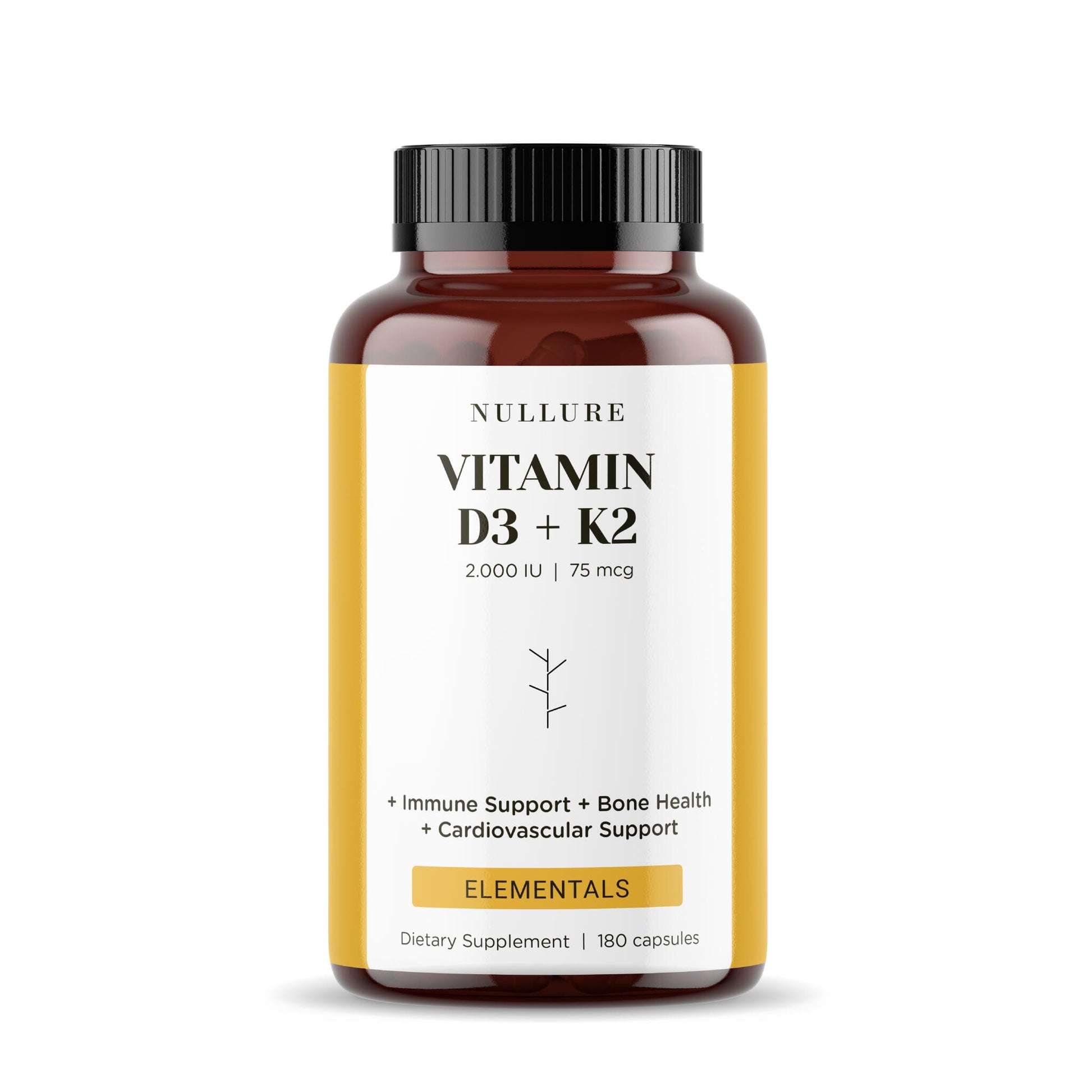 Vitamina d3 + k2 mk7 nullure – sistema inmune, corazón y huesos, fácil absorción (180 cápsulas)_0