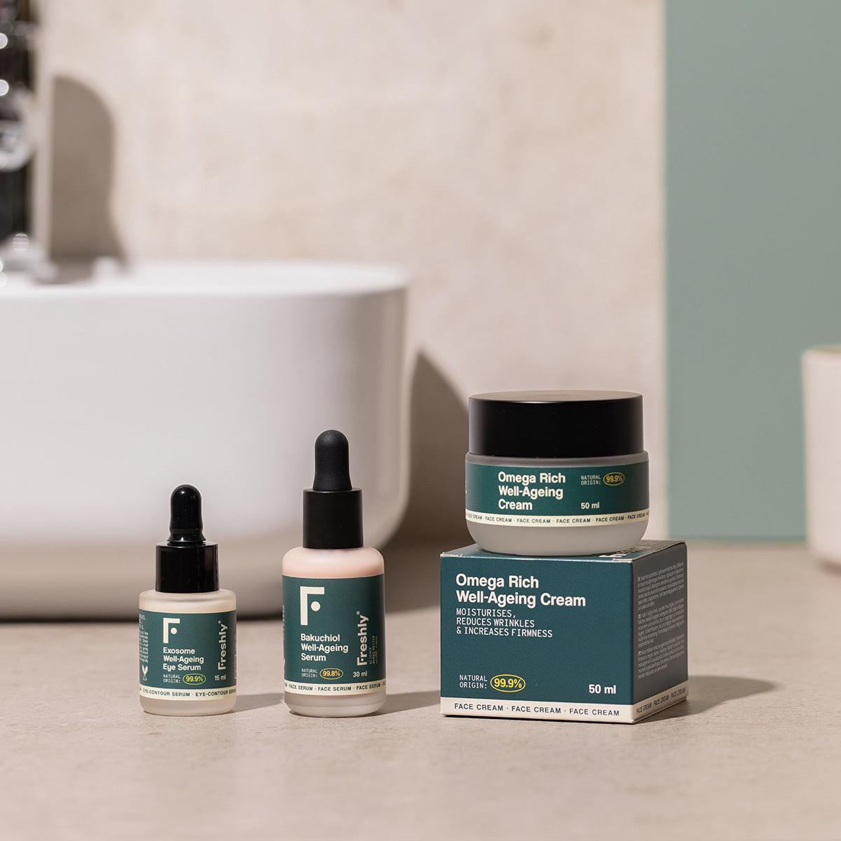 Well-Ageing Routine Freshly Cosmetics 100 ml + 50 ml + 15 ml
