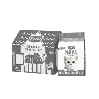 Kit Cat Arena Eco Nova Clump - Charcoal 7 L Arena para gatos - Carbón Activo Control de Olores