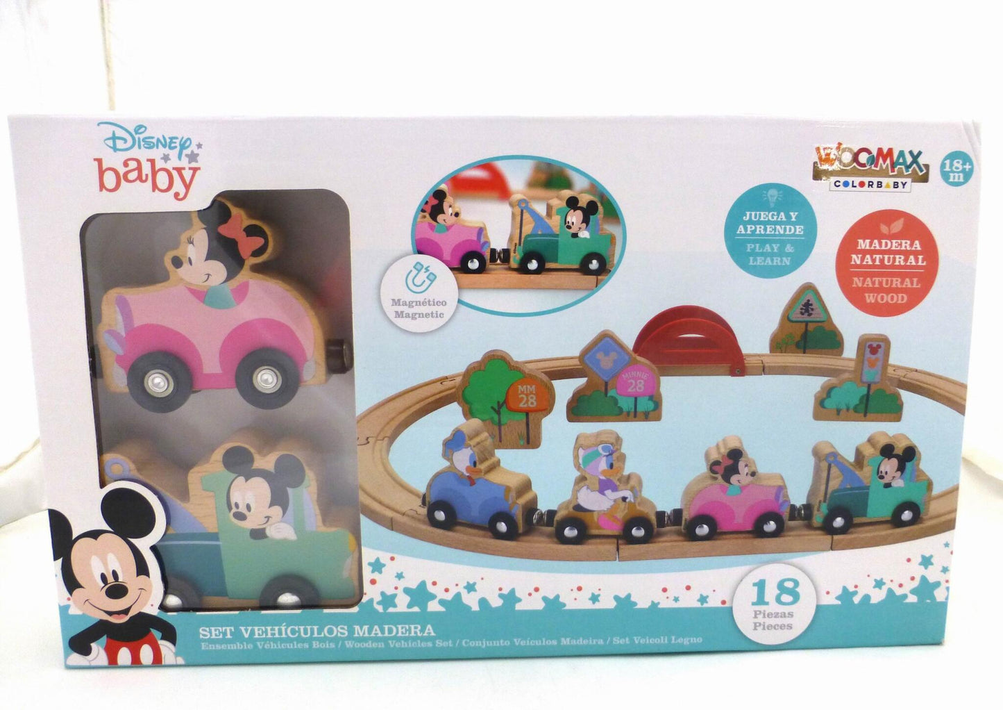 Woomax Disney Tren Madera Mickey Y Minnie_5