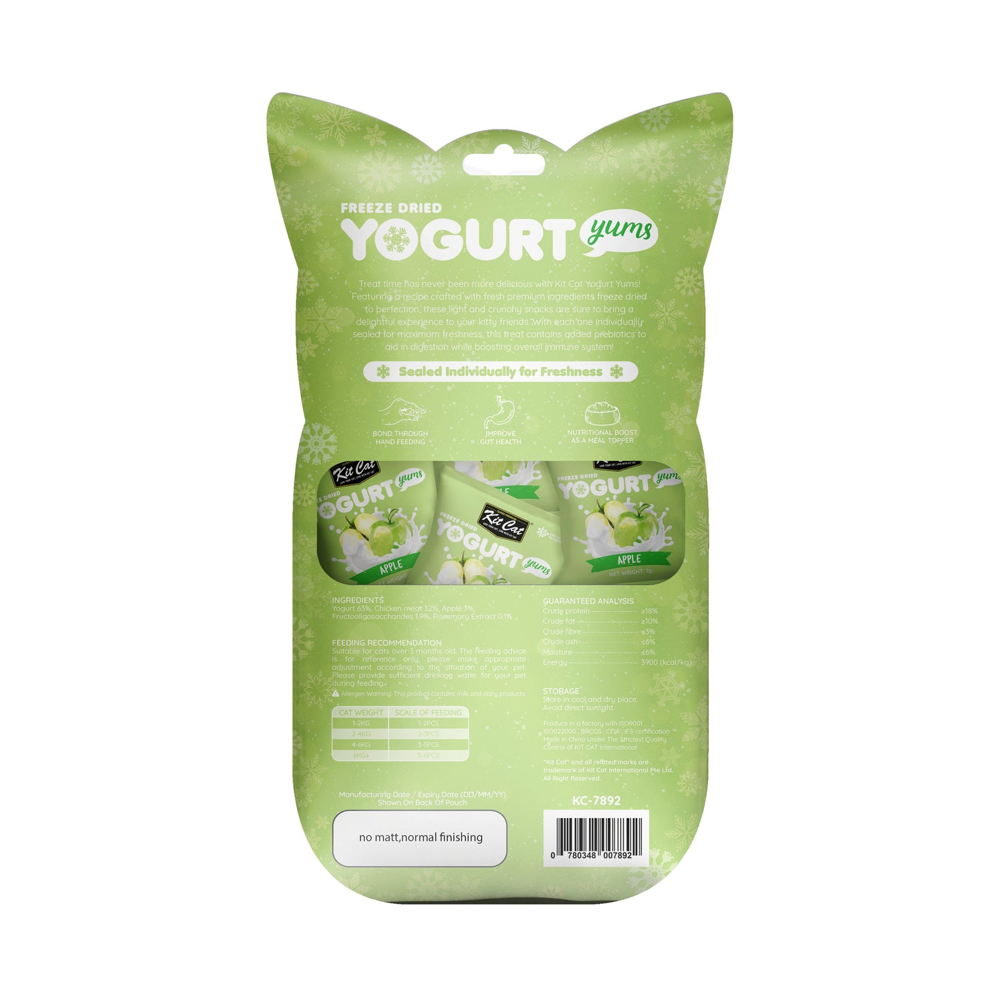 Kit Cat Yogurt Yums Liofilizado Manzana 10g (10 unidades)