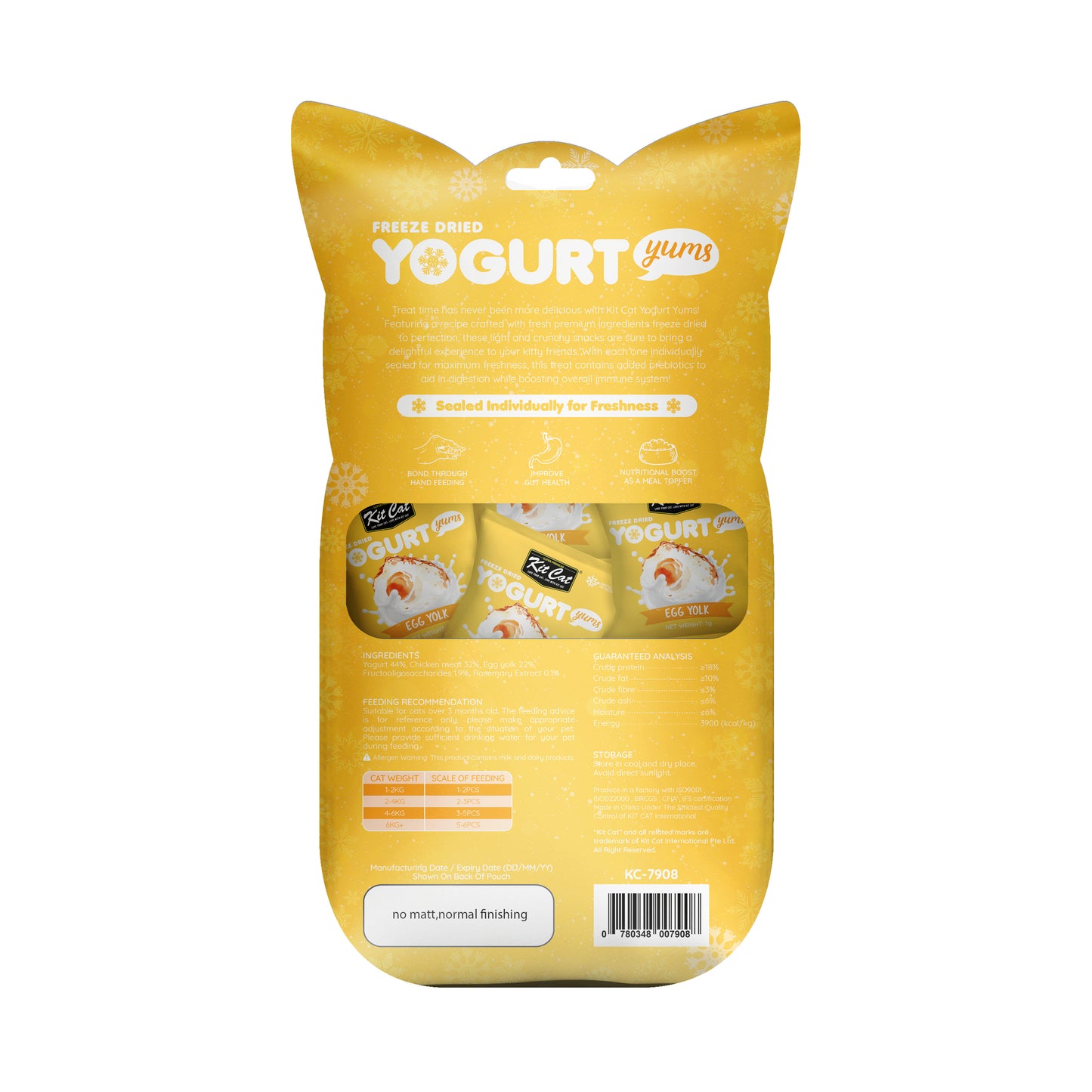 Kit Cat Yogurt Yums Liofilizado Yema de Huevo 10g (10 unidades)