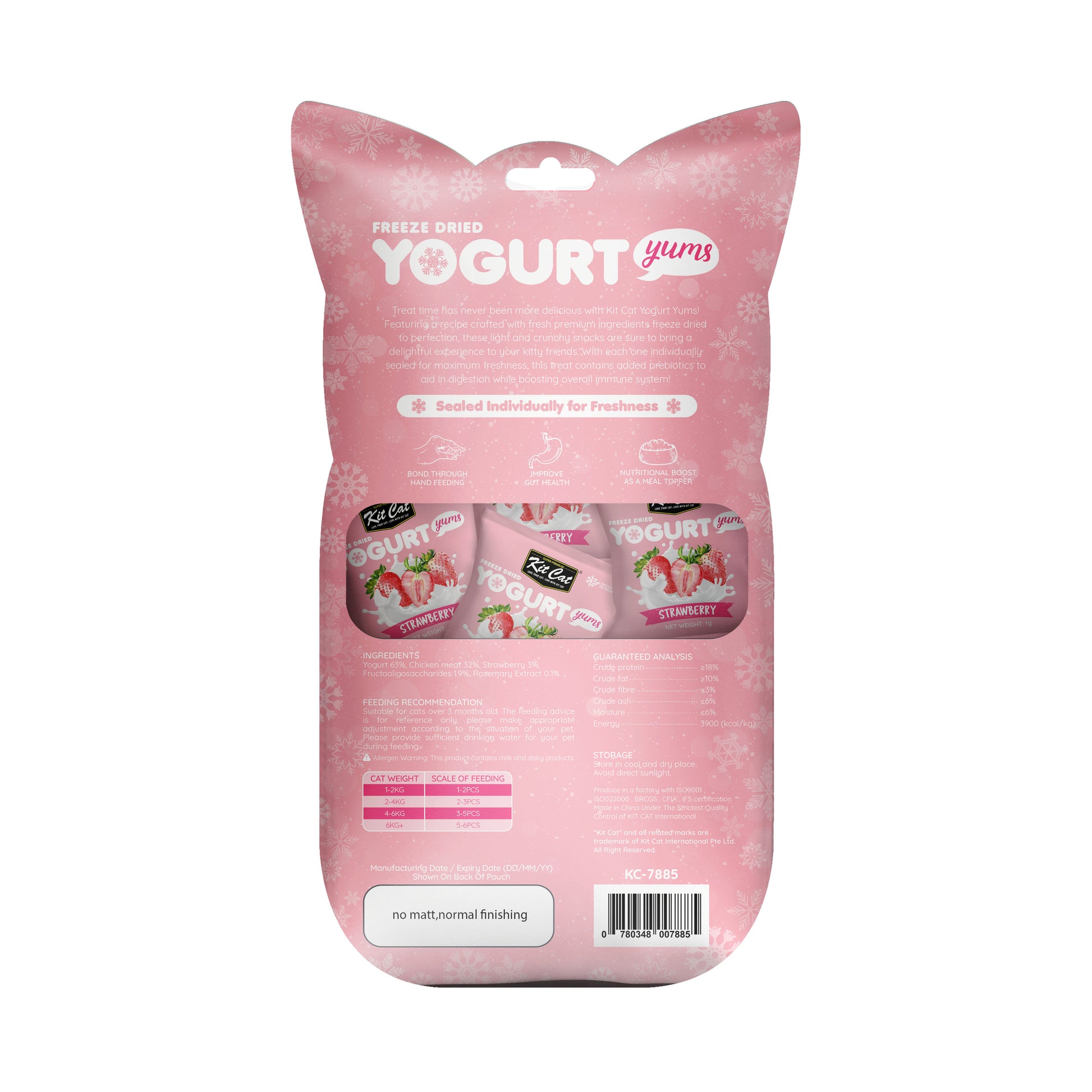 Kit Cat Yogurt Yums Liofilizado Fresa 10g (10 unidades)