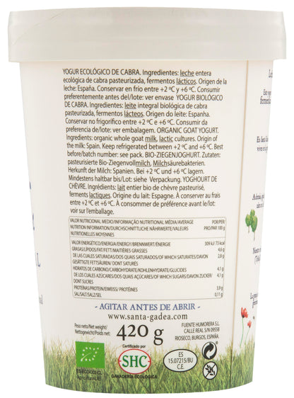 Yogur De Cabra Natural Ecológico. 6x420 g._3