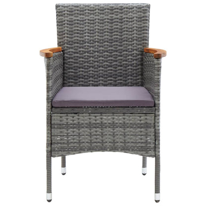 Vidaxl Juego De Comedor De Jardín De 5 Piezas Gris_5