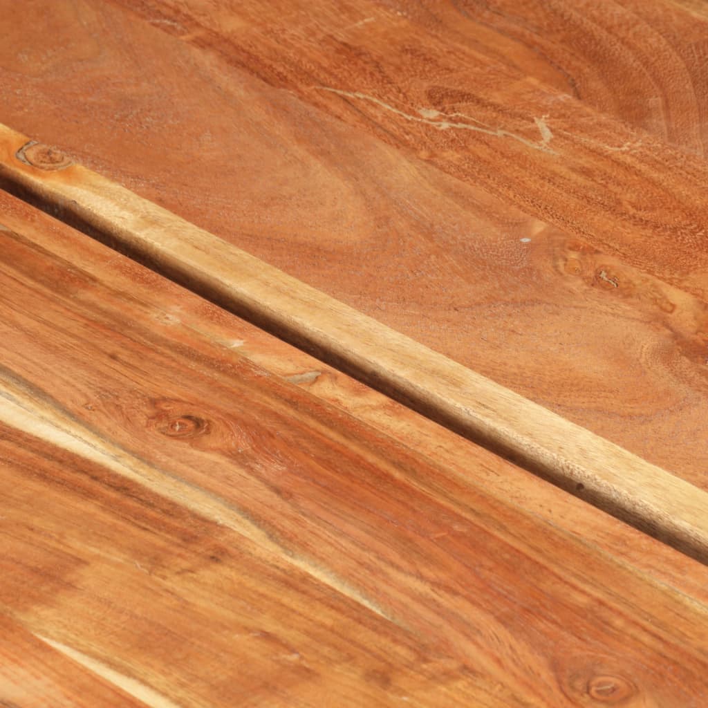Mesa De Centro De Madera Maciza De Acacia 142x90x42 Cm_3