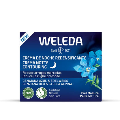 Crema de noche redensificante de Genciana azul y Edelweiss Weleda 40 ml