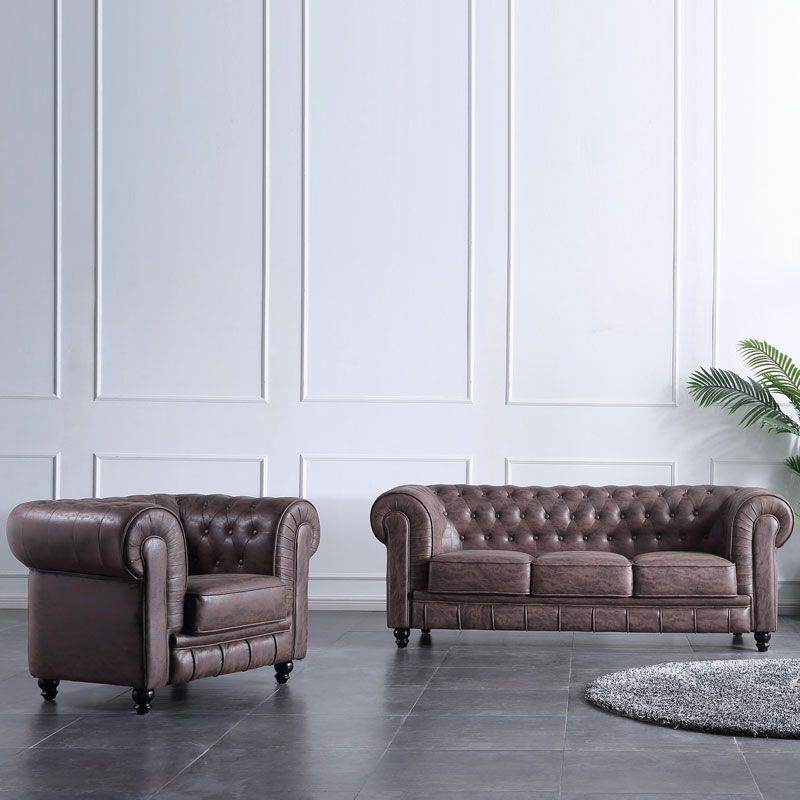 Sillón Chester Tejido Tapizado, Marrón, 115 X 75 X 84cm_2