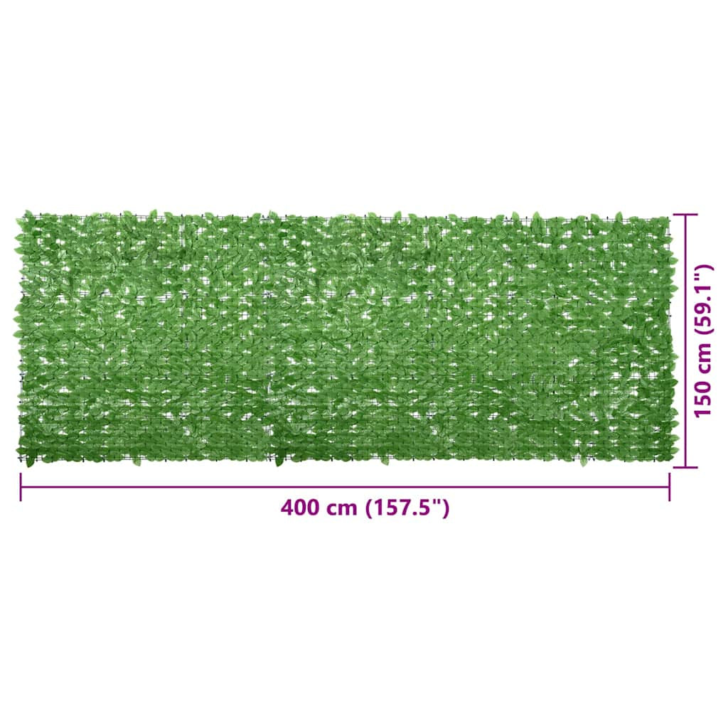 Vidaxl Toldo Para Balcón Con Hojas Verde 400x150 Cm_2