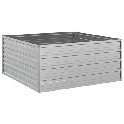 Arriate De Acero Galvanizado Plateado 100x100x45 Cm_0