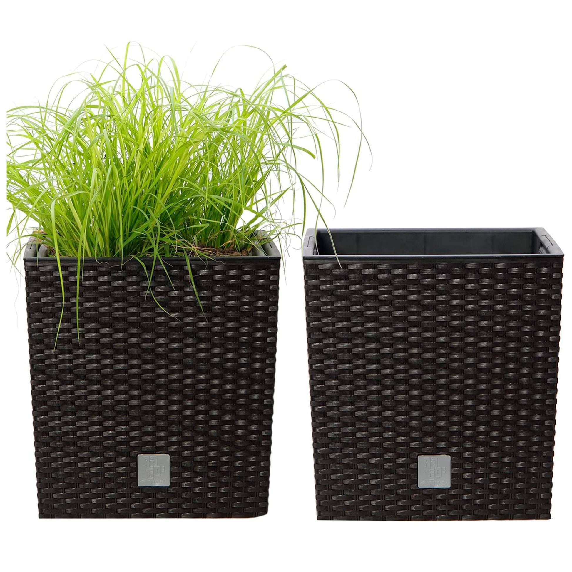 Maceta Rato 32 Litros Con Cubilete Para Plantar En Color Chocolate 33 X 33 X 33 Cm._4