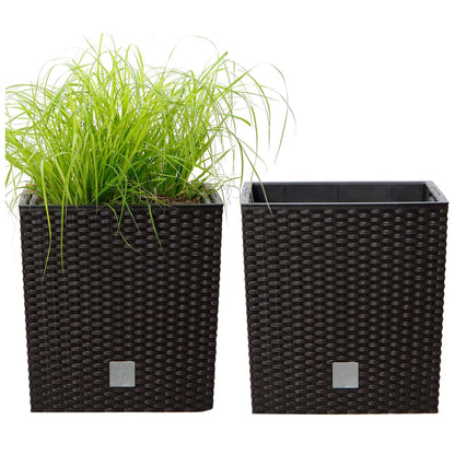 Maceta Rato 32 Litros Con Cubilete Para Plantar En Color Chocolate 33 X 33 X 33 Cm._4