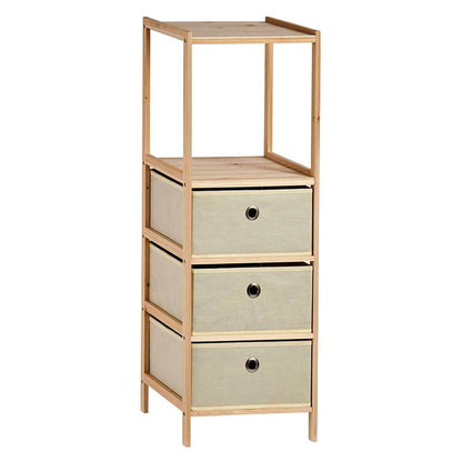 Estantería 2 Baldas + 3 Cajones Natural - Colección Kipit_0