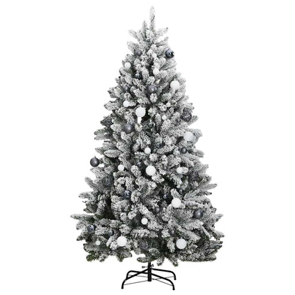 Vidaxl Árbol De Navidad Artificial Con Bisagras 300 Led Y Bolas 240 Cm_3