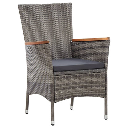 Vidaxl Set De Comedor Para Jardín 5 Pzas Cojines Ratán Sintético Gris_4