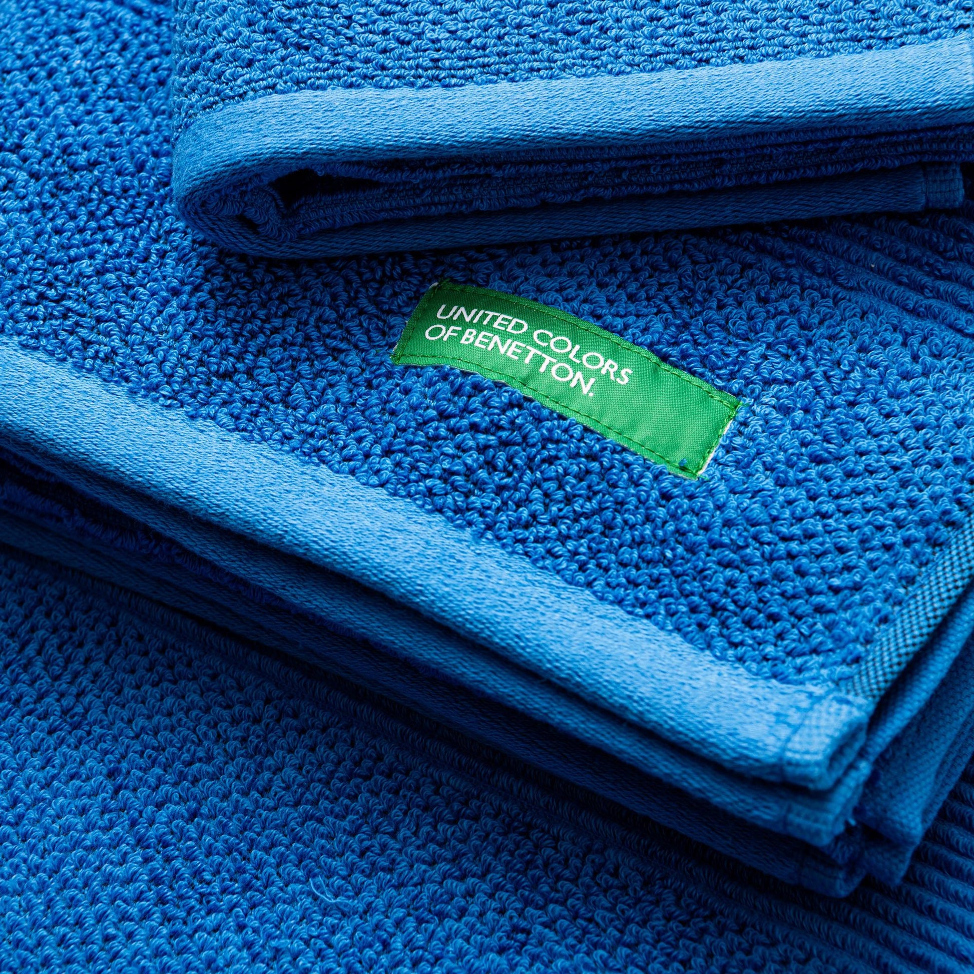 Set 3pcs Toallas De Baño (30x50+50x90+70x140cm) 450 Gsm 100%algodon Azul Casa Benetton_5
