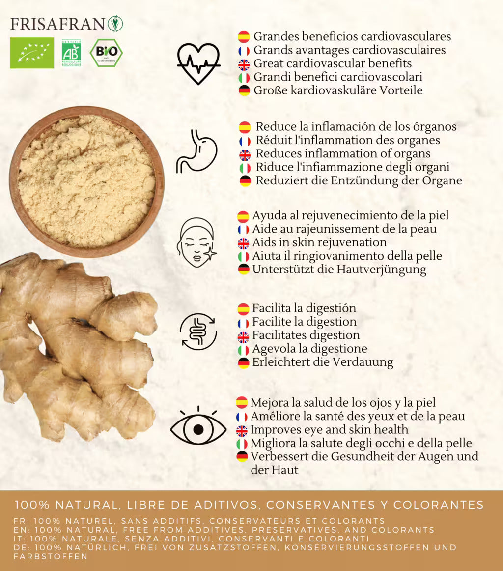 Jengibre En Polvo Ecológico | Calidad | Frisafran 200 G_3