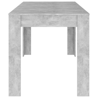Mesa De Comedor Contrachapada Gris Hormigón 140x74,5x76 Cm_2