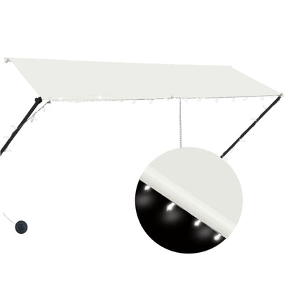 Toldo Retráctil Con Led Color Crema 300x150 Cm_0