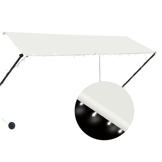 Toldo Retráctil Con Led Color Crema 300x150 Cm_0