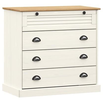 Cómoda Vigo Madera Maciza Pino Blanco 80x40x76 Cm_1