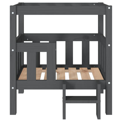 Vidaxl Cama Para Perros Madera Maciza De Pino Gris 65,5x50,5x70 Cm_4