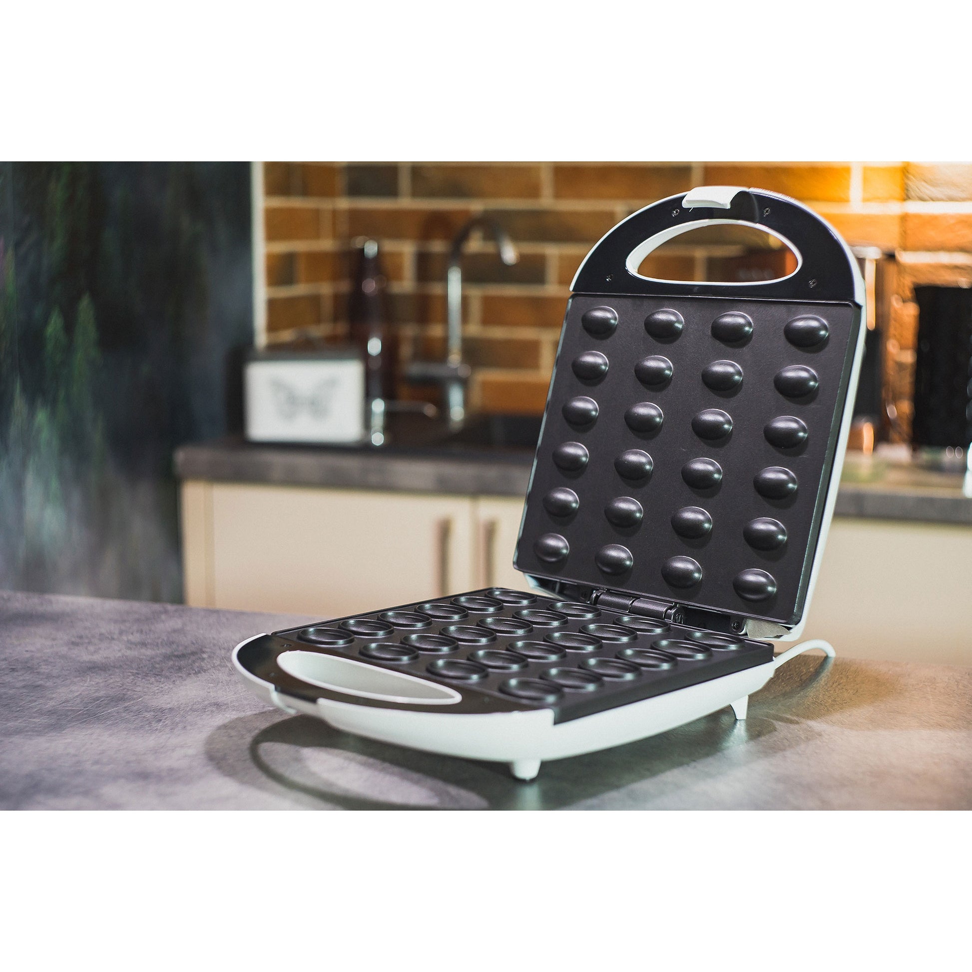 Hornillo Eléctrico Para 24 Galletas En Forma De Nuez, Placas Antiadherentes, Pastas Rellenas Adler Ad3039 Blanco_4
