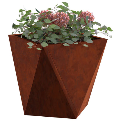 Jardinera 2 Pcs Oxidado 30 X 30 X 30 Cm Acero Autopatinable_2