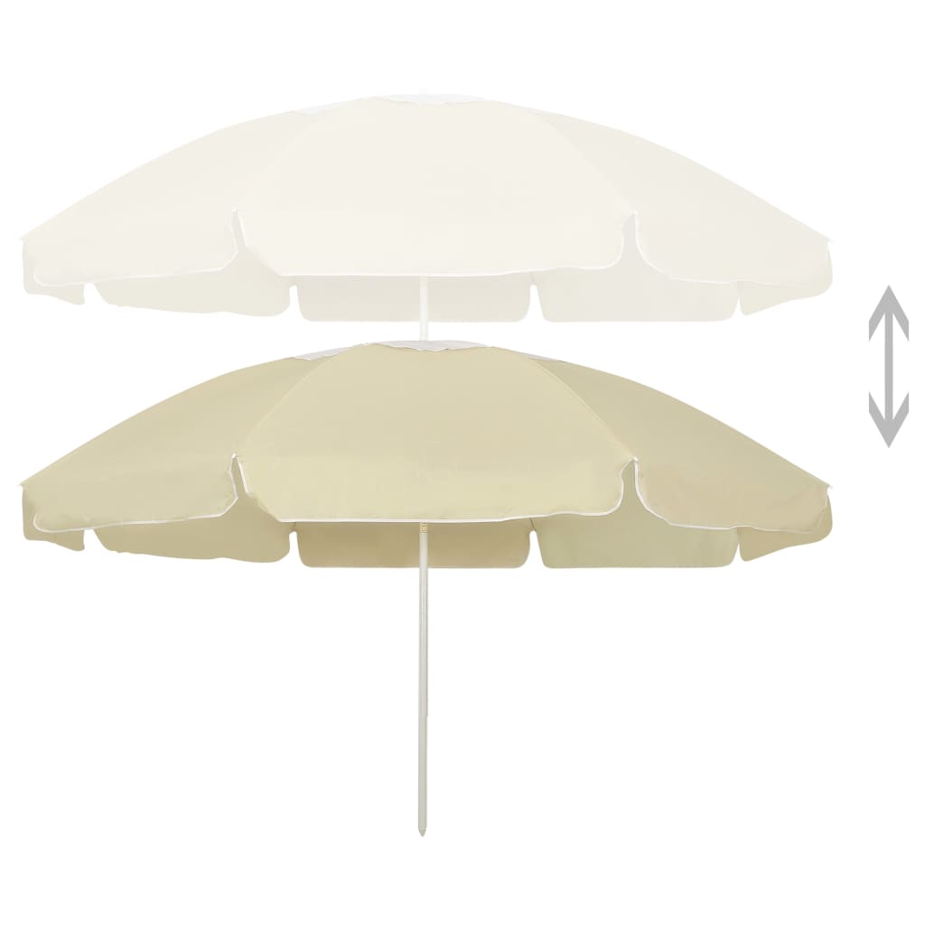 Sombrilla De Playa Amarillo Arena 240 Cm_0