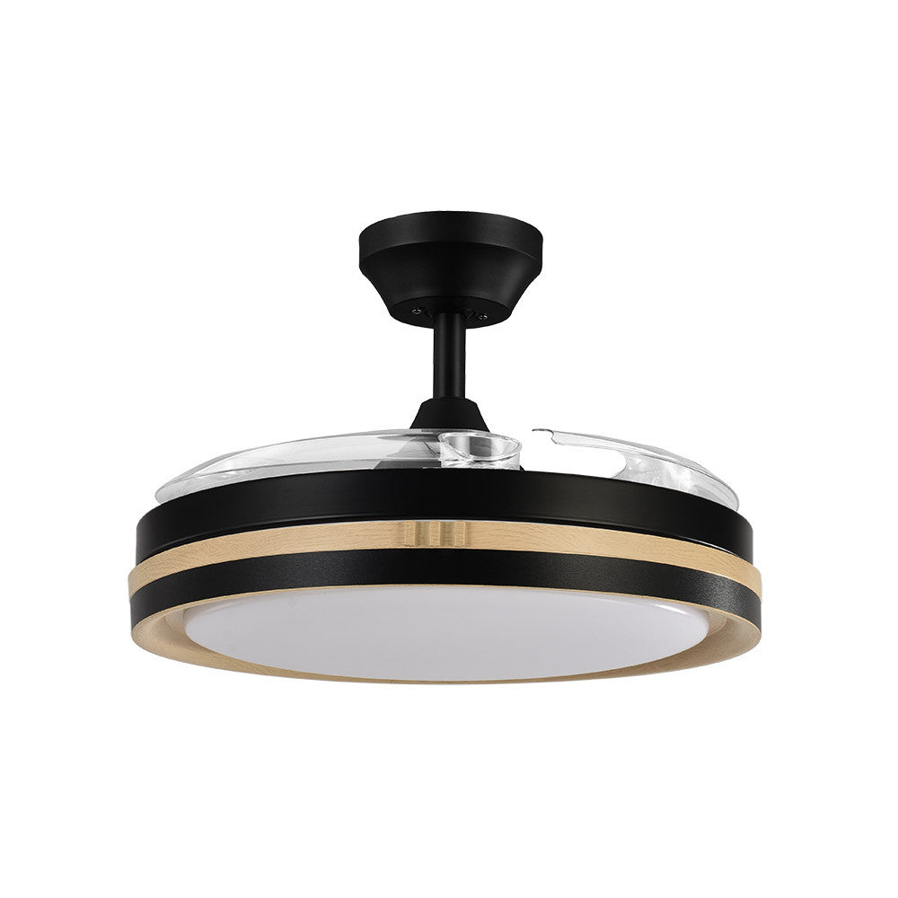 Ventilador Dc Viper Negro/madera 72w 3aspas 107d 7200l M 6vel 3000k,4500k,6000k, Remoto+temporizador+memoria_1
