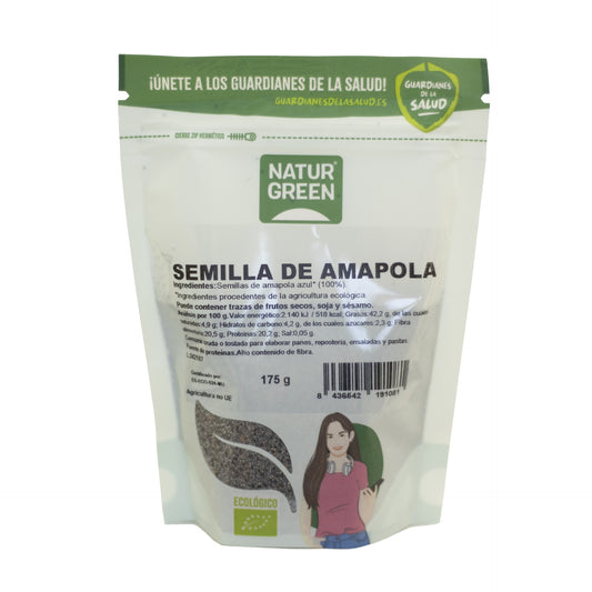 Semillas de Amapola Ecológicas Naturgreen 175 g
