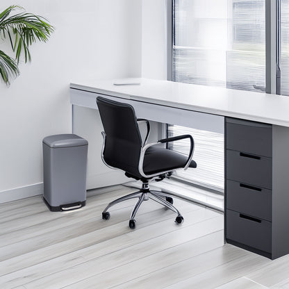 Wellhome Papelera Con Pedal Antracita 30l