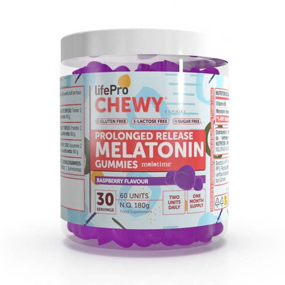 Melatonina Gummies De Liberación Prolongada - 60 Gummies - Frambuesa - Mejora Del Sueño - Lifepro_0