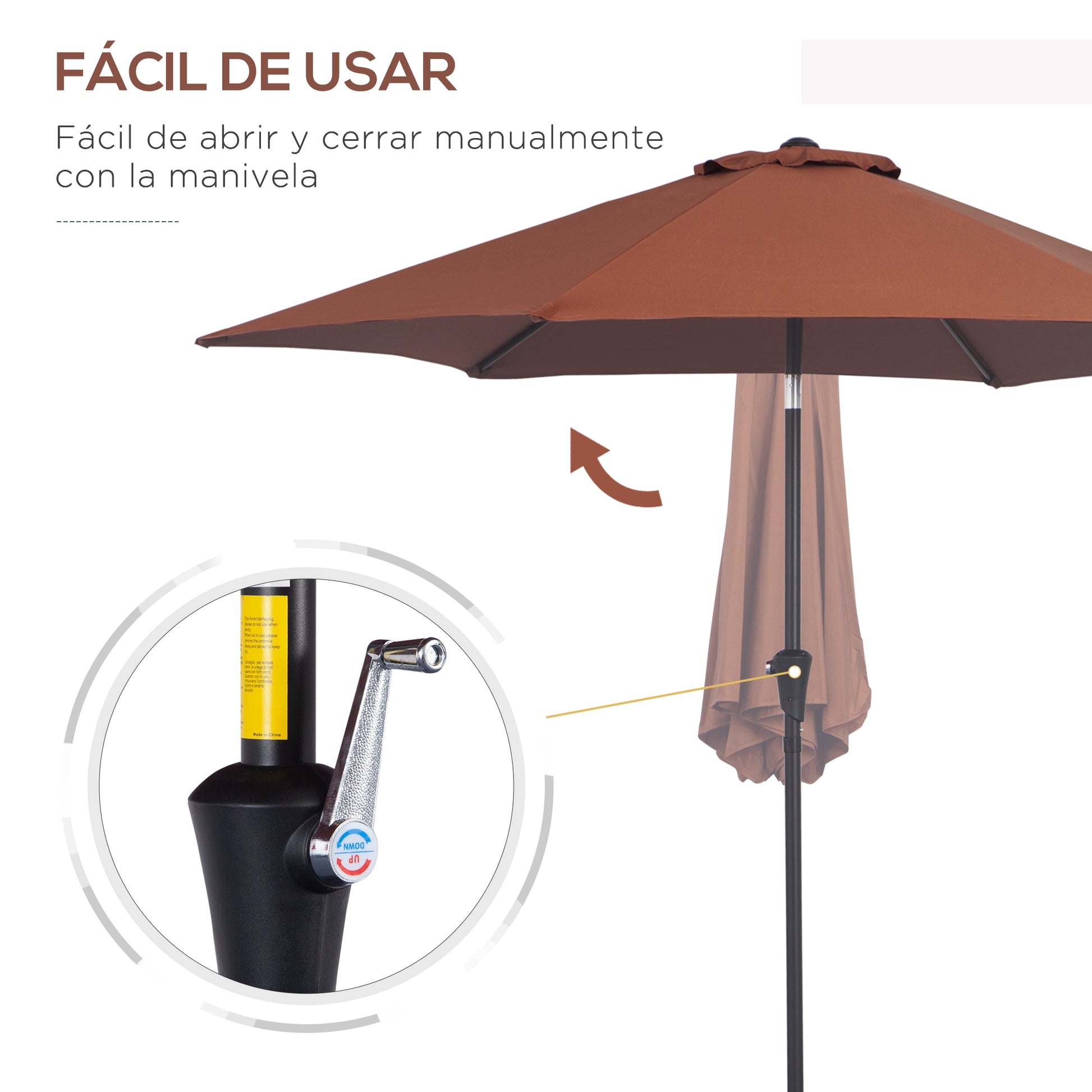 Outsunny Sombrilla De Jardín_3