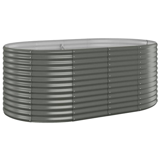 Jardinera Arriate Acero Galvanizado Gris 175x100x68 Cm_0