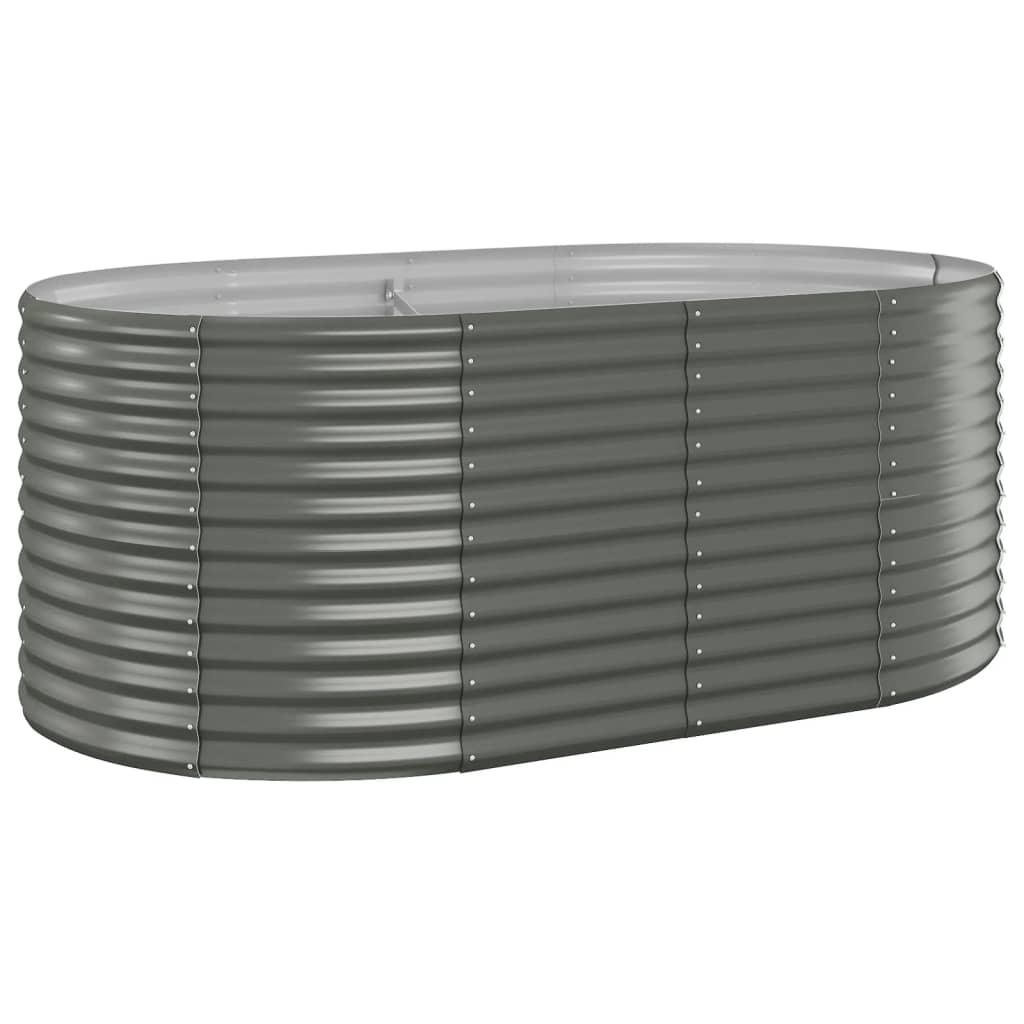 Jardinera Arriate Acero Galvanizado Gris 175x100x68 Cm_0