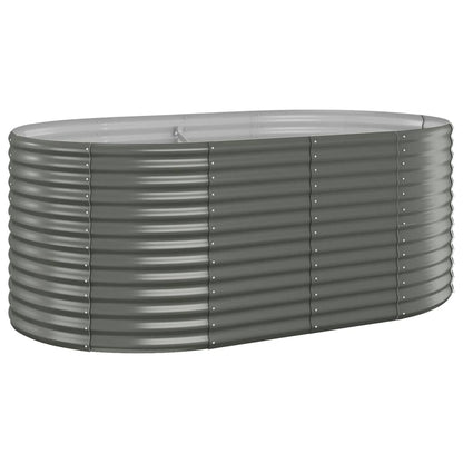 Jardinera Arriate Acero Galvanizado Gris 175x100x68 Cm_0